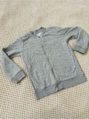 Japanese 🇯🇵 ✨Light Gray Zip-Up Sweatshirt Jacket